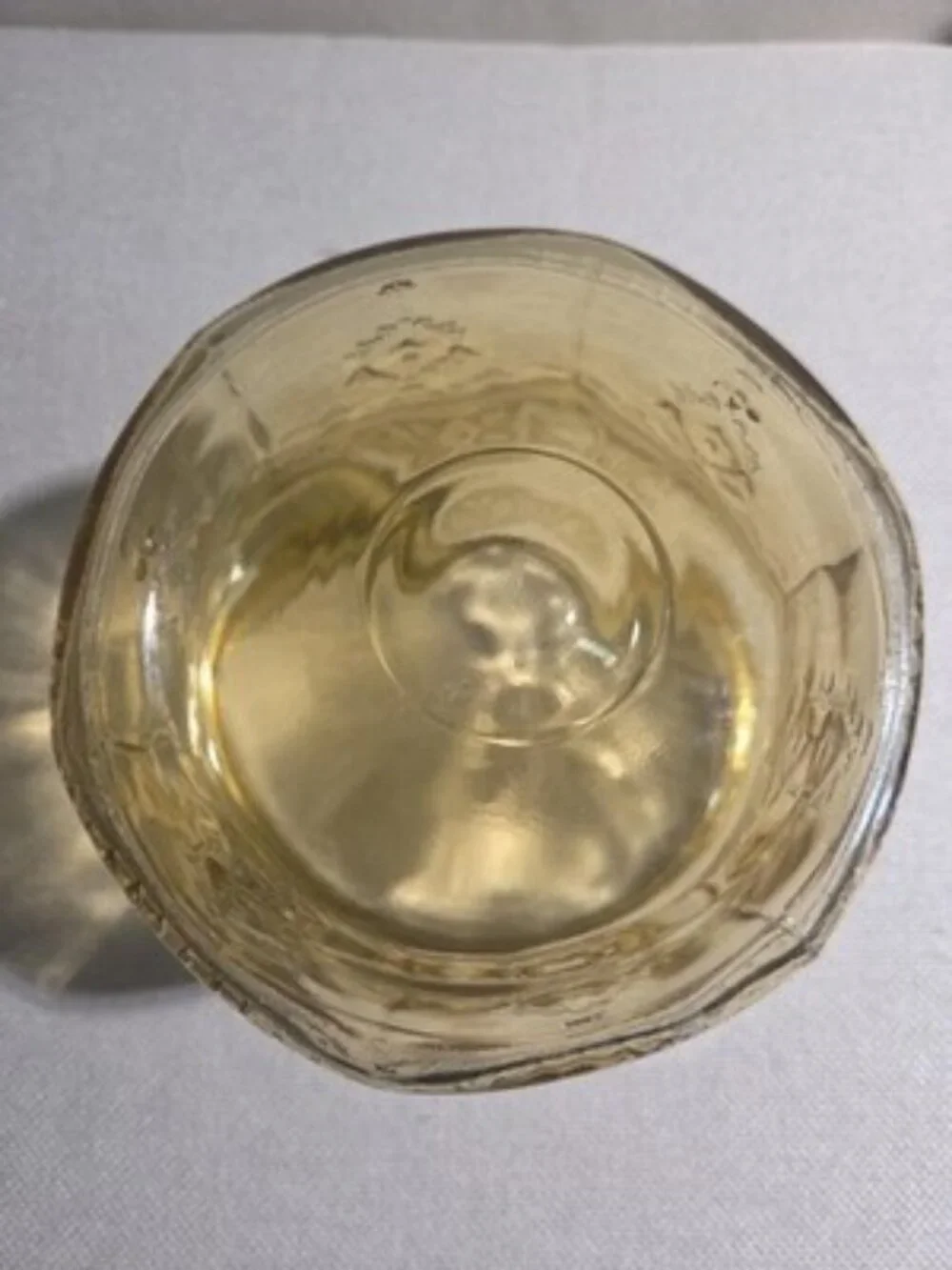 Vintage 1930s Federal Glass Madrid Amber Cookie Jar Base Only Read Description